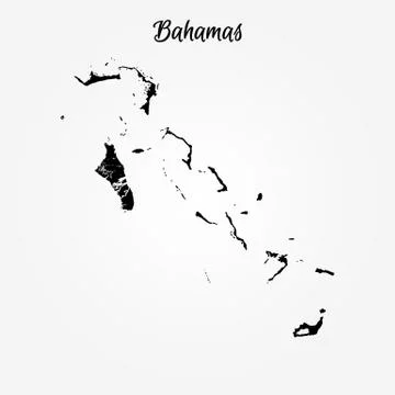 The Bahamas map Stock Illustration