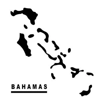 Bahamas map Stock Illustration