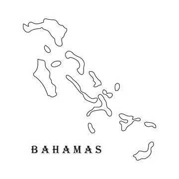 Bahamas map Ilustración de archivo
