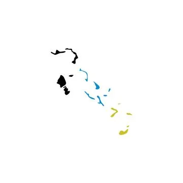 Bahamas map stylized logo icon vector Stock-Illustration