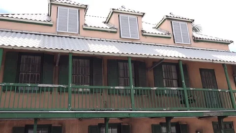 Bahamas Nassau Balcony Dormers Of Colonial Style House In