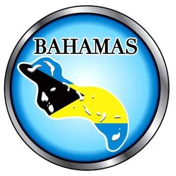 Bahamas Round Button Stock Illustration
