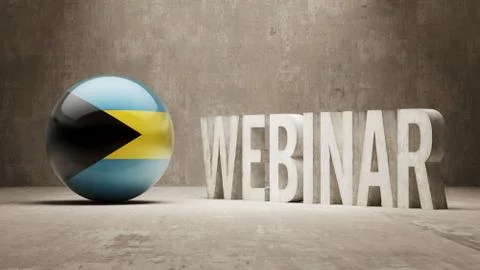 Bahamas. Webinar Concept. Stock Illustration