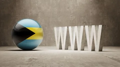 Bahamas. WWW Concept. Stock Illustration