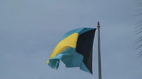 Bahamian Flag Stock Footage 11228579