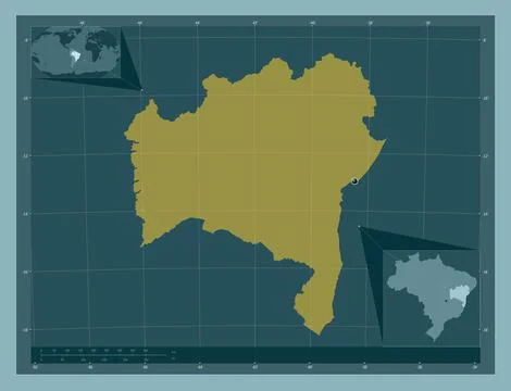 Bahia, Brazil. Solid color shape 스톡 일러스트