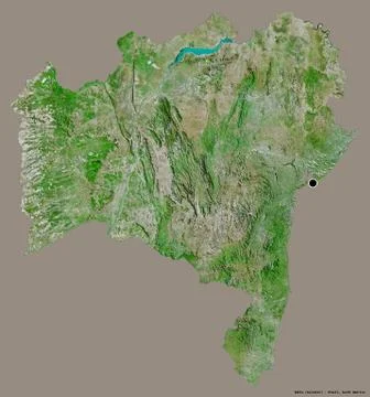 Bahia, state of Brazil, on solid. Satellite Stock Illustration