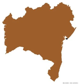 Bahia, state of Brazil, on white. Pattern Illustrazione stock