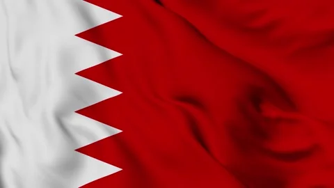 Bahrain 4K waving flag in loop Stock Footage 139565456