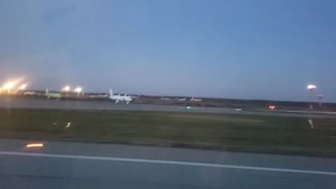 Bahrain. Airplane taking off into the sky Stock Footage 254461484