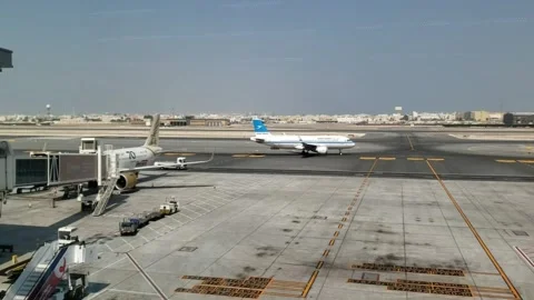 Bahrain. Airplane view from the window Stock Footage 254466829