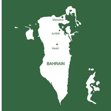 Bahrain country map Stock-Illustration