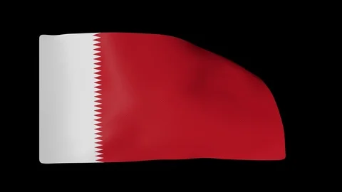 Bahrain Flag with Alpha Channel Video stock 87503343