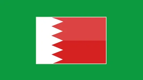 Bahrain flag animation with glossy effect on green screen for video composition Stock Footage 331197683