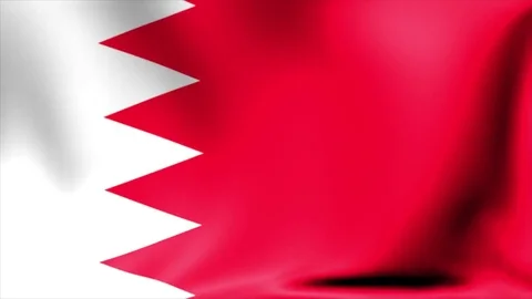 Bahrain Flag. Background Seamless Looping Animation. 4K High Definition Video Stock Footage 71673378