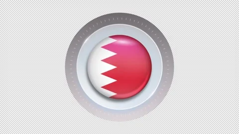 Bahrain Flag Circular Icon Animation Seamless Loop 4K Vídeos de archivo 334065105