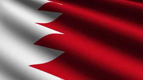 Bahrain flag close up Stock Footage 942108