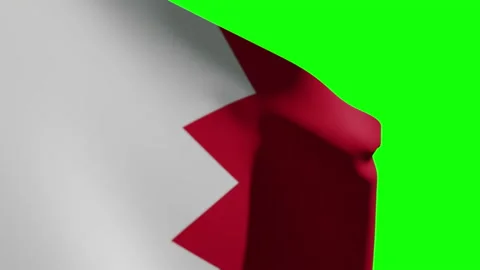 Bahrain Flag Close Stock Footage 133538091