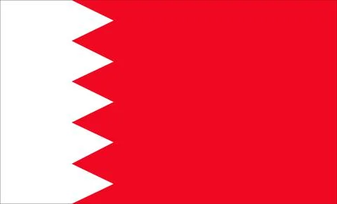 Bahrain Flag Design Illustration Vector Stock Illustration