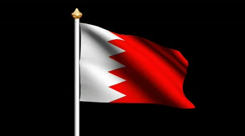 Bahrain flag Video stock 562626