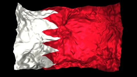 Bahrain flag Stock Footage 110750493