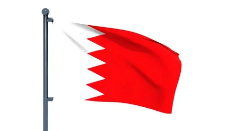Bahrain Flag Video stock 150195523