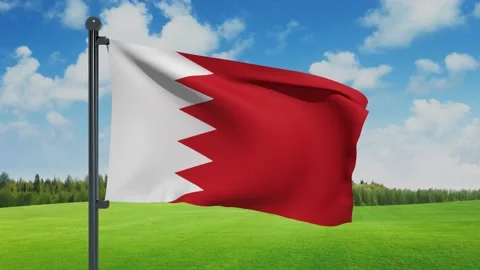 Bahrain Flag Video stock 151861680