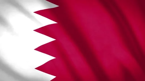 Bahrain Flag Stock Footage 188095026