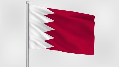 Bahrain Flag Stock Footage 212096374
