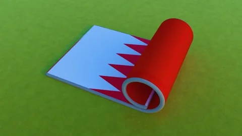 Bahrain Flag Video stock 259319210