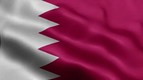 Bahrain flag Front Stock Footage 318662432