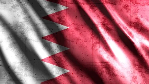 Bahrain Flag Grunge Stock Footage 123707072