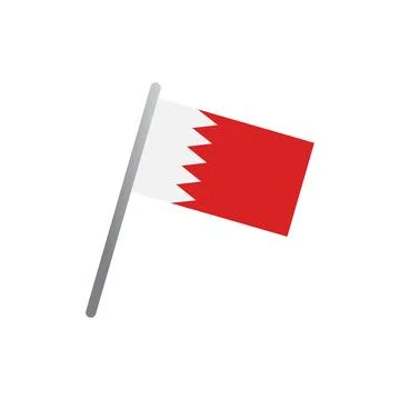 Bahrain flag icon vector Stock Illustration