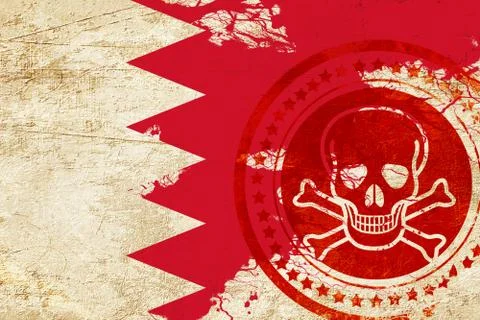 Bahrain flag Stock Illustration