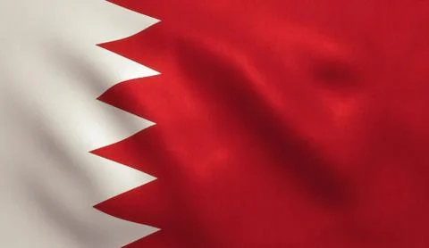 Bahrain Flag Stock Illustration