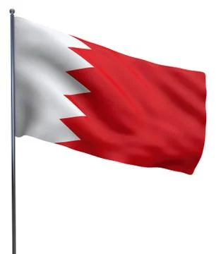 Bahrain Flag Image Stock Illustration