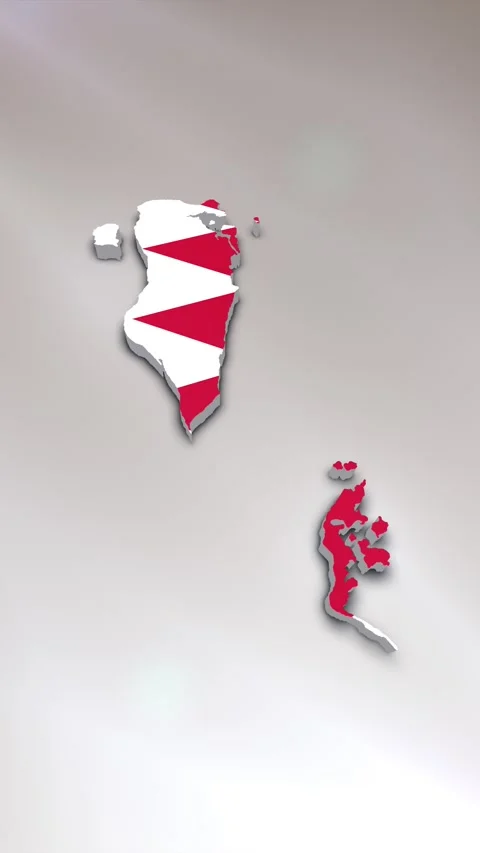 Bahrain Flag on Map Stock Footage 278172514
