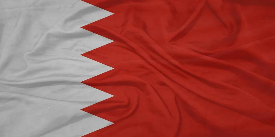 Bahrain Flag moving in wind イラスト素材