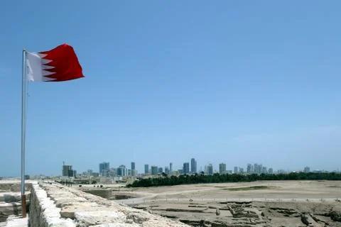 Bahrain Flag Foto stock
