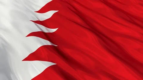 Bahrain flag Seamless Stock Footage 49085795