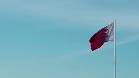 Bahrain Flag slow motion Stock Footage 218602055