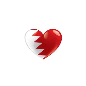 Bahrain flag, vector illustration on a white background Stock Illustration