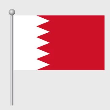 Bahrain flag vector template background realistic copy Stock Illustration
