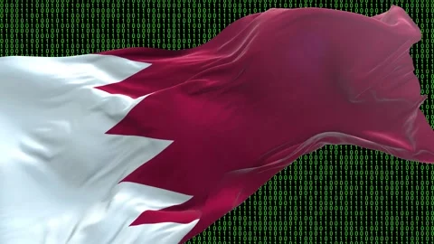 Bahrain flag - Waving flag on matrix binary code background Stock Footage 321420852