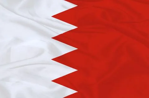 Bahrain Flag Waving Stock Illustration