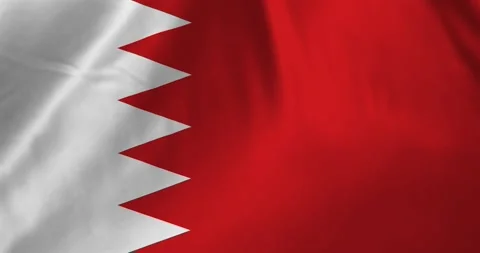 Bahrain flag waving with the wind background loop video animation Video stock 327171666