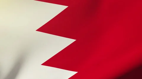 Bahrain flag waving in the wind. Looping sun rises style.  Animation loop Stock Footage 48589535