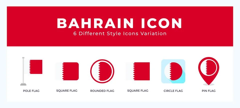 Bahrain icons set of simple vector illustration. Ilustración de archivo