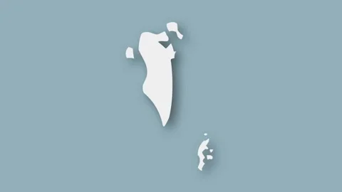 Bahrain Location on Global Map Cinematic Zoom Out View Stock Footage 339229468