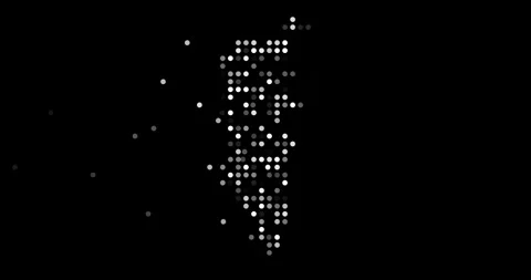 Bahrain Map In Generative Circle Formation Stock Footage 315901992